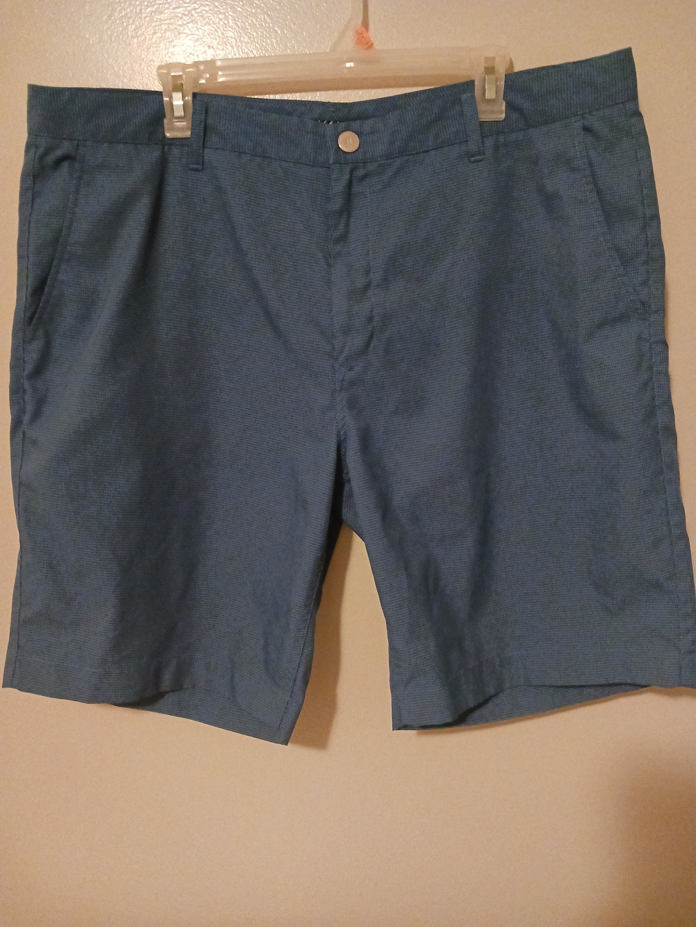 Bonobos Blue Textured Flat-Front Golf Shorts